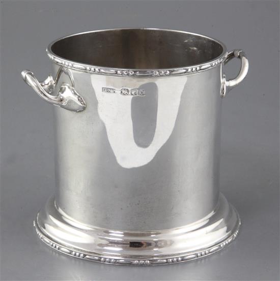 A late 1920s silver two handled wine cooler by Asprey & Co Ltd, 15 oz.